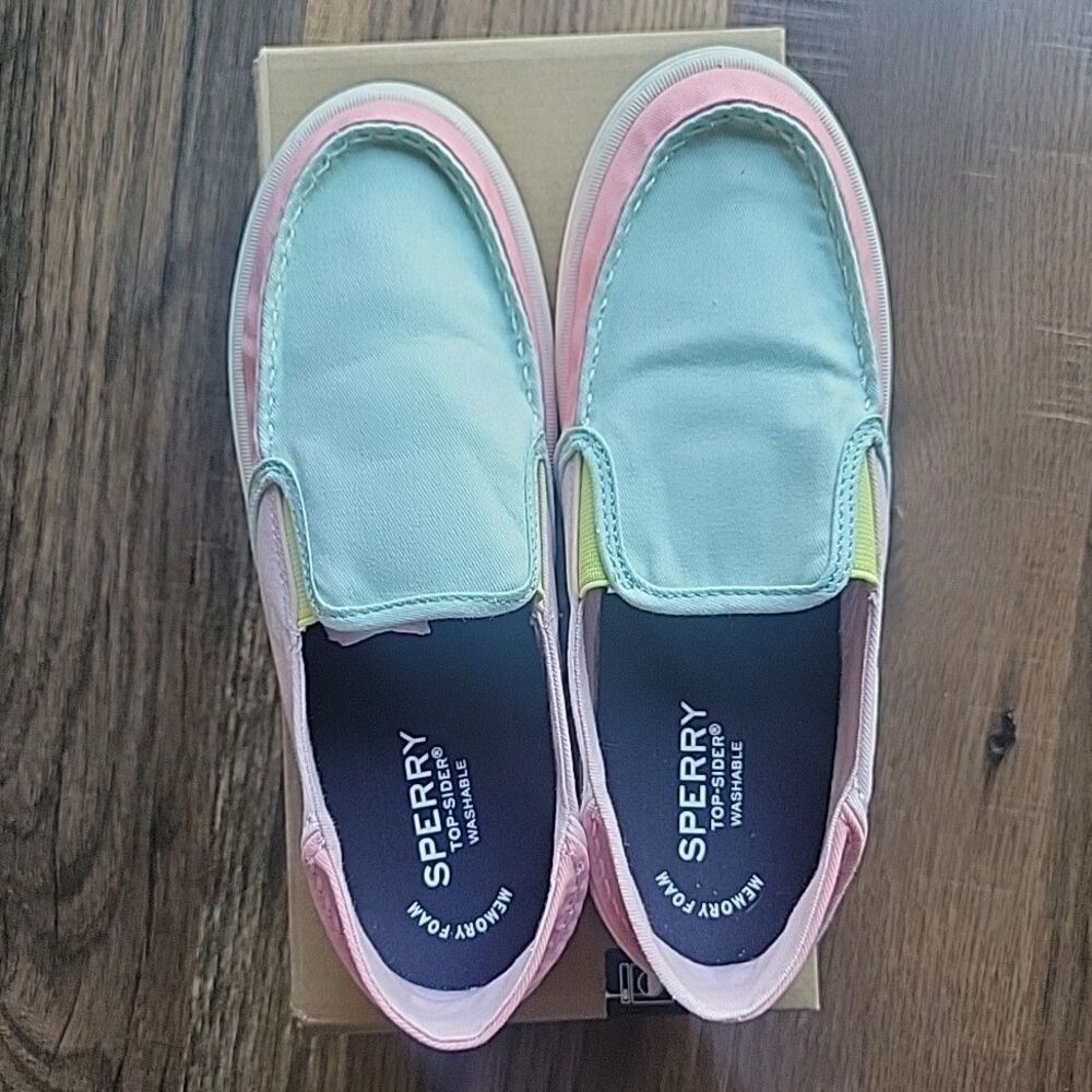 Sperry Salty Washable Girl's Size 5 M Multicolor Everyday Slip On Boat Shoe New